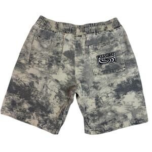 PLEASURES Cyclone Shorts Men's L Black Acid Wash Drawstring SS24 P24SU014
